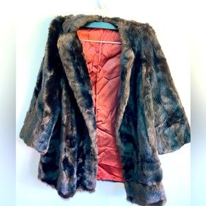 Vintage faux fur jacket size large